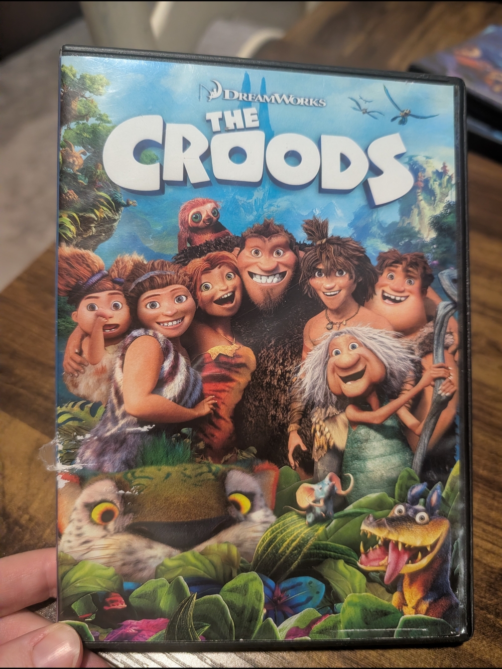DreamWorks The Croods — Colorful Blue & Green Animated DVD Cover